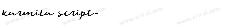 karmila script字体转换